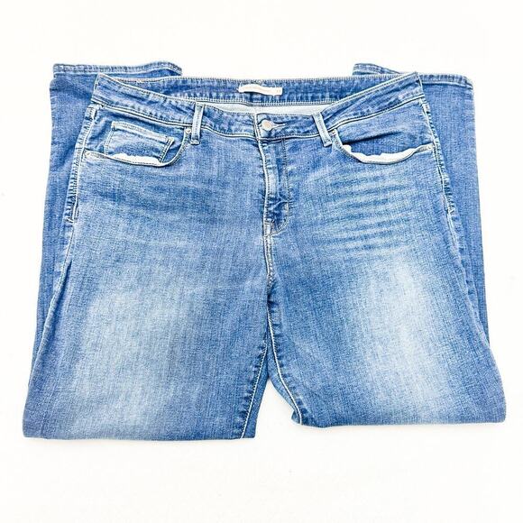 Levi's Classic Mid Rise Skinny Medium Wash Denim Jeans Size 18 - Picture 4 of 9